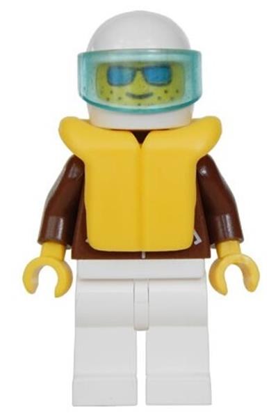 Male in brown jacket Minifigure - jbr011