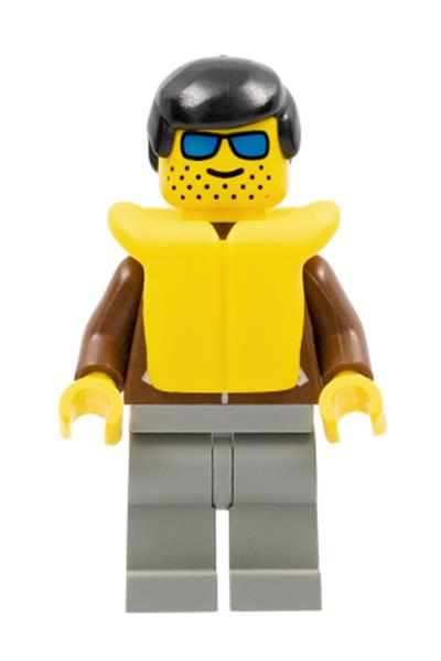 Male in Brown Jacket Minifigure - jbr012