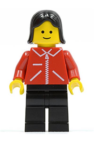 Male in Red Jacket Minifigure - jred020