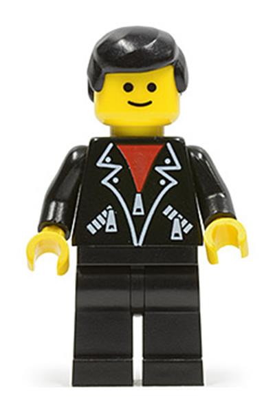 Male with Leather Jacket Minifigure - lea005