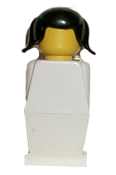Legoland Figure Black Pigtails Hair - old021