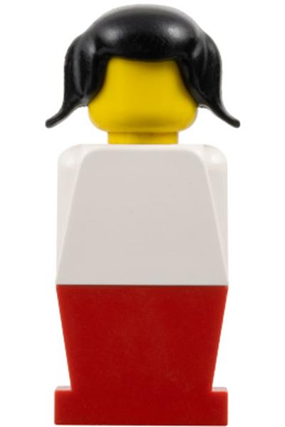 Legoland Figure Black Pigtails Hair - old026