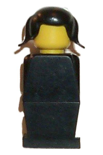 Legoland Figure Black Pigtails Hair - old032