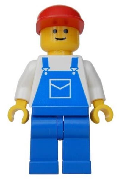 Male with Blue Overalls Minifigure - ovr003