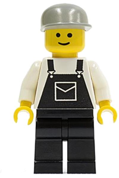 Male with Black Overalls Minifigure - ovr004