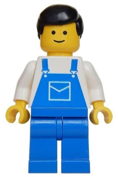 Male with Blue Overalls Minifigure - ovr012