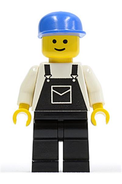 Male with Black Overalls Minifigure - ovr013