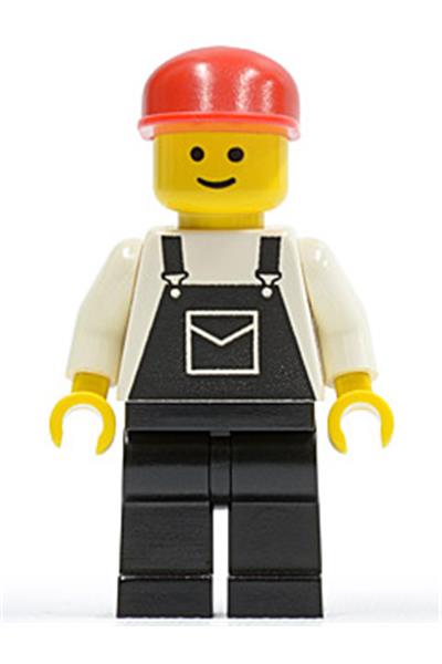 Male with Black Overalls Minifigure - ovr014