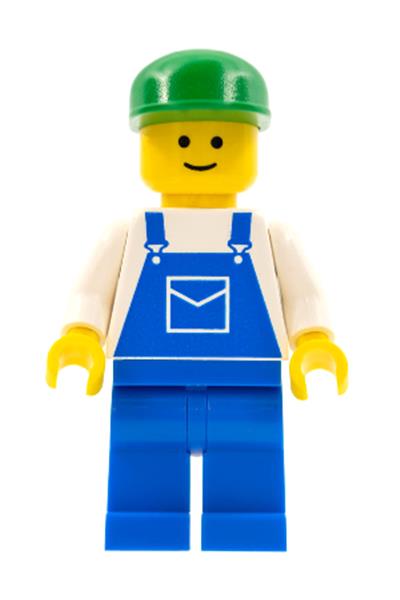 Male with Blue Overalls Minifigure [ovr016] - Classic