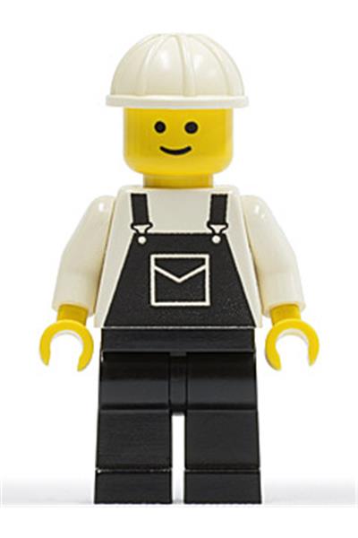 Male with Black Overalls Minifigure - ovr021