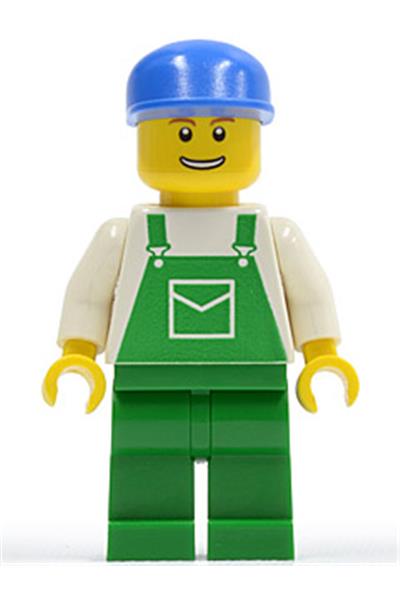 Male with Green Overalls Minifigure [ovr040] - Bricks And More