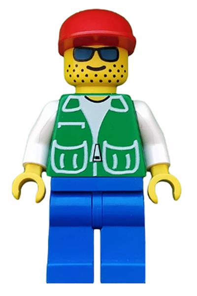 Male in Green Jacket Minifigure - pck001