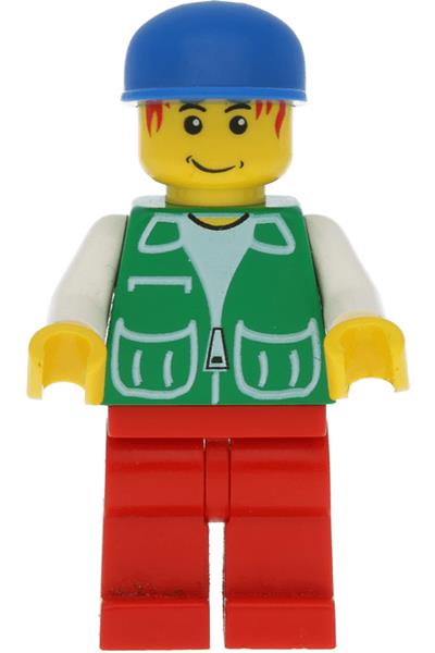 Male in Green Jacket Minifigure [pck024] - Make And Create