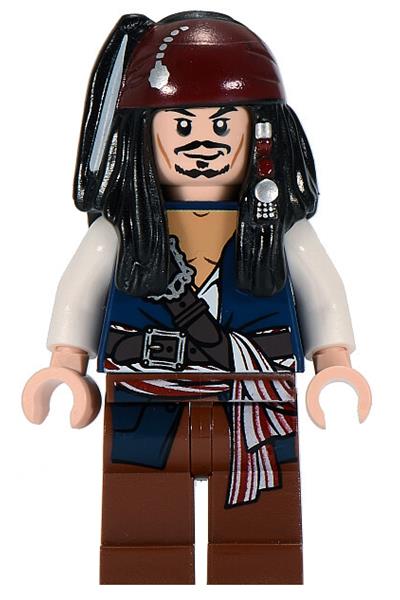 Captain Jack Sparrow Minifigure [poc001] - Pirates Of The Caribbean