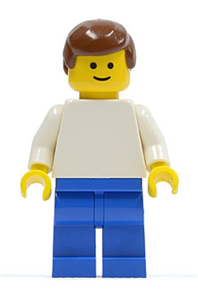 Soccer Player White/Blue Team Player 4 - soc038