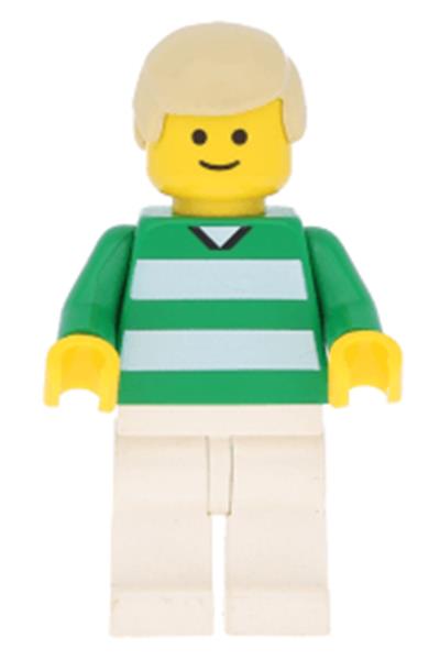 Soccer Player Green & White Team - soc059