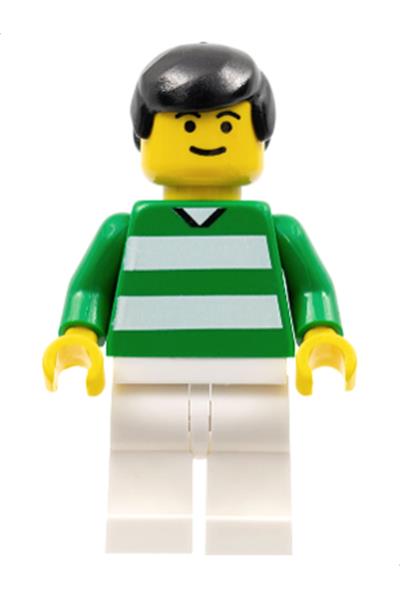 Soccer Player Green & White Team - soc093