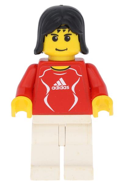 Adidas Red Soccer Player Minifigure - soc121s