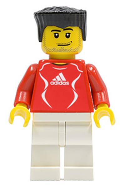 Adidas Red Soccer Player Minifigure - soc122s