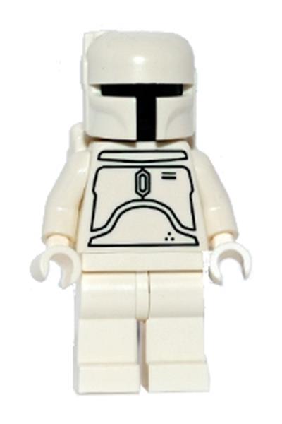 Boba Fett White Minifigure - sw0275