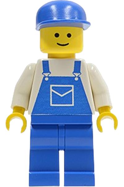 Male in Blue Overalls Minifigure - trn026