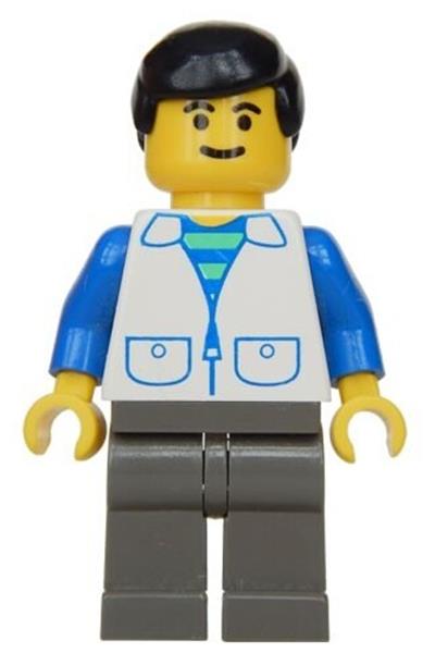 Male in White Suit Vest Minifigure - trn032