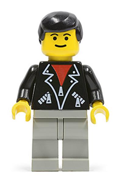 Male with Leather Jacket Minifigure - trn085