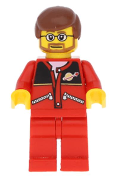 Male with Red Jacket Minifigure - trn126