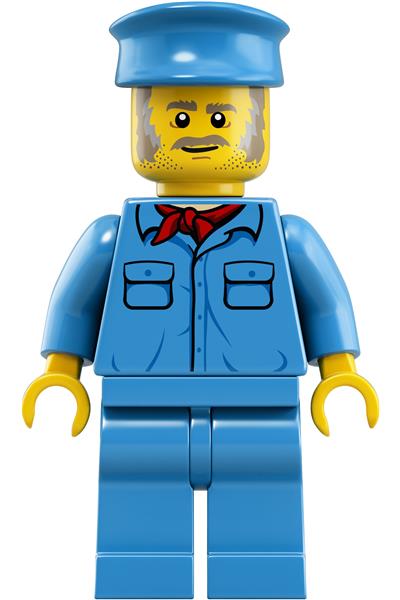 Male Train Worker Minifigure - trn254
