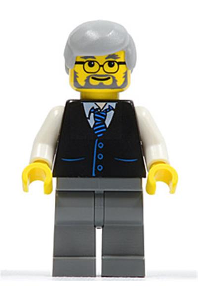 Male in Black Vest Minifigure - twn028