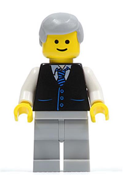 Male in Black Vest Minifigure - twn041