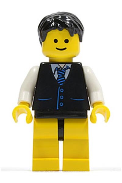 Male in Black Vest Minifigure - twn104