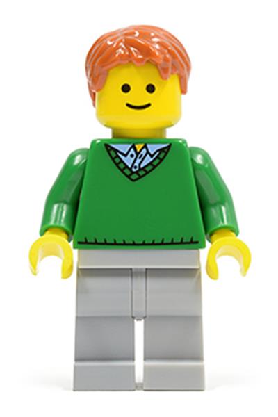 Green V-Neck Sweater Minifigure - twn140