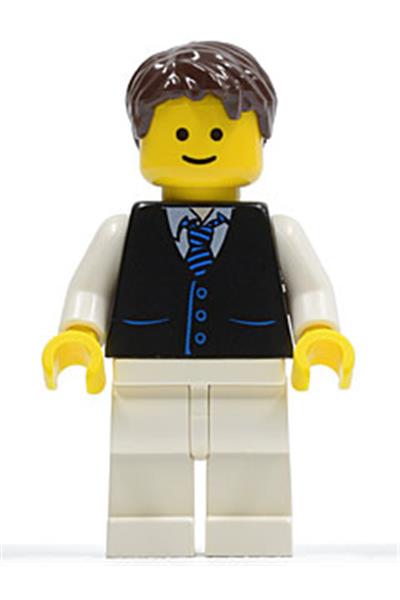 Male in Black Vest Minifigure - twn190