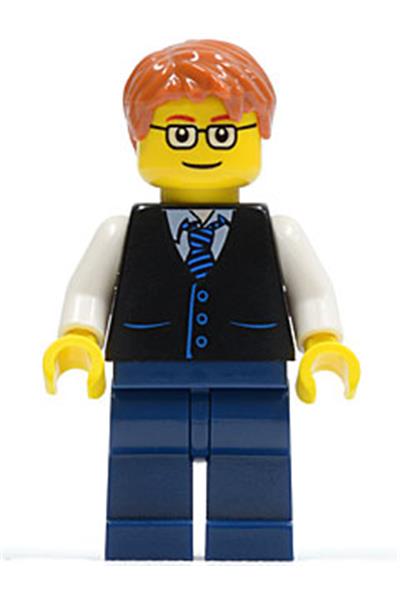 Male in Black Vest Minifigure - twn211a