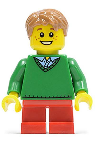 Boy in V-Neck Sweater Minifigure - twn242