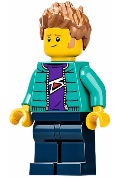 Male with Purple Shirt Minifigure - twn390