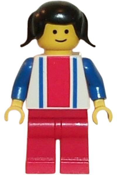 Female in Red & Blue Strip Shirt - ver010