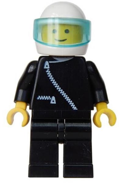 Male Racer with Helmet Minifigure - zip020