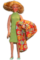 Olivia doll from the Scala series wearing clothes - 23047a