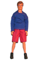 Christian Scala doll wearing clothes and shorts - 23047b
