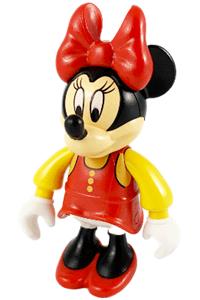 Minnie Mouse Minifigure - Minnie Mouse figure with red dress, yellow sleeves, and red shoes - 2661