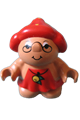 Duplo Figure Little Forest Friends, Female, Red Dress with Yellow Berry - 31231pb02