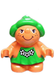 Duplo Figure Little Forest Friends, Female, Green Dress with Flowers - 31231pb04