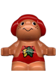 Duplo Figure Little Forest Friends, Male, Red Outfit with Leaves - 31232pb01