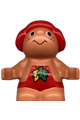 Baby Jelly Strawberry Duplo figure in a red outfit adorned with leaves, part of the Little Forest Friends series - 31232pb01