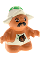 Sleepyhead Meadowsweet Duplo figure from Little Forest Friends wearing a white outfit adorned with a pine cone - 31233pb03