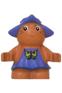 Duplo Jangle Bluebell - Jangle Bluebell Duplo figure from Little Forest Friends series in a medium violet dress with a butterfly - 31234pb01