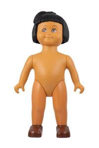 Duplo Marie Large - Doll figure Marie Large from Duplo, wearing brown shoes and without clothes - 31310pb05