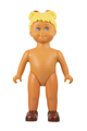 Duplo figure doll Anna Large without clothes and wearing brown shoes - 31310pb06